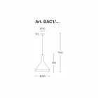 Suspension design en aluminium fabriquée en Italie - Cappadoce Aldo Bernardi Viadurini