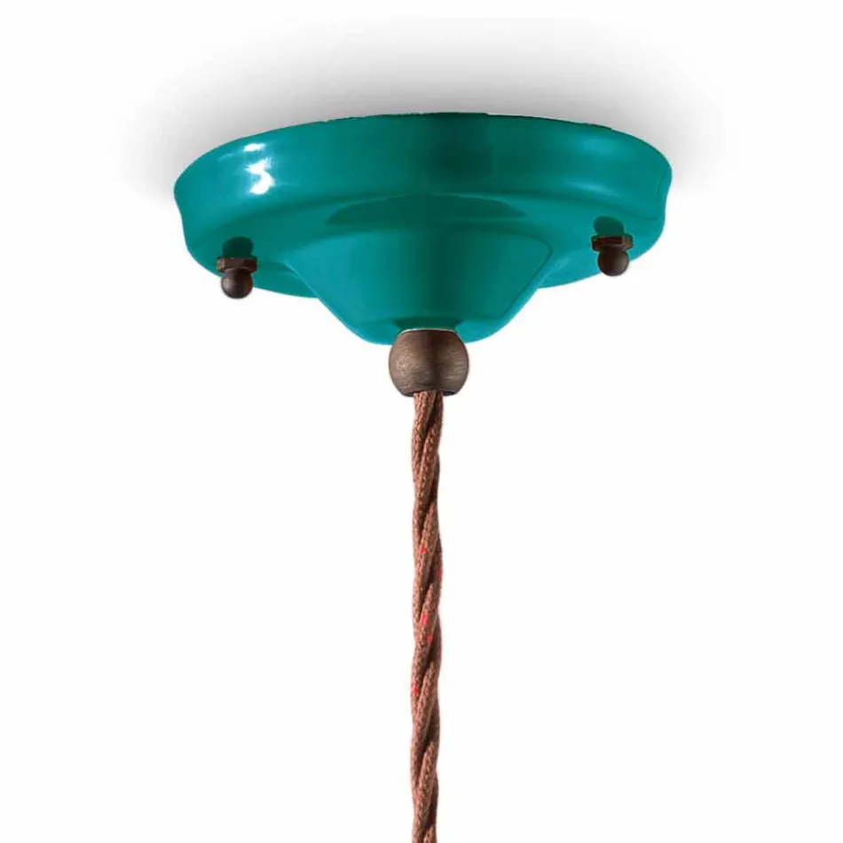 suspension céramique colorée et laiton antique Maya Ferroluce Viadurini