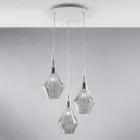 Suspension en fer et verre Pyrex, fabriquée en Italie, pour la décoration intérieure - Olimpo Viadurini