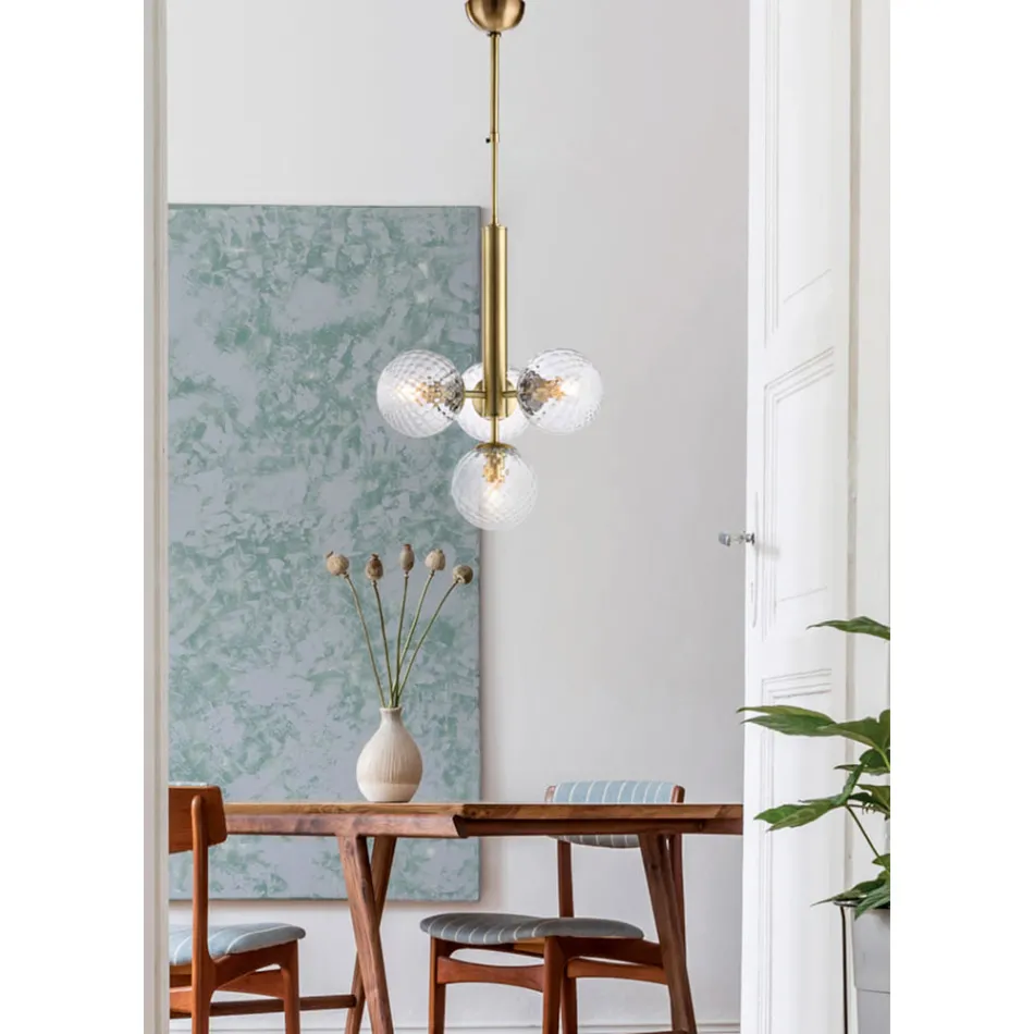 Suspension en fer fabriquée en Italie pour la décoration intérieure - Côme Viadurini