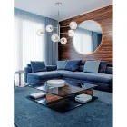 Suspension en fer fabriquée en Italie pour la décoration intérieure - Creta Viadurini