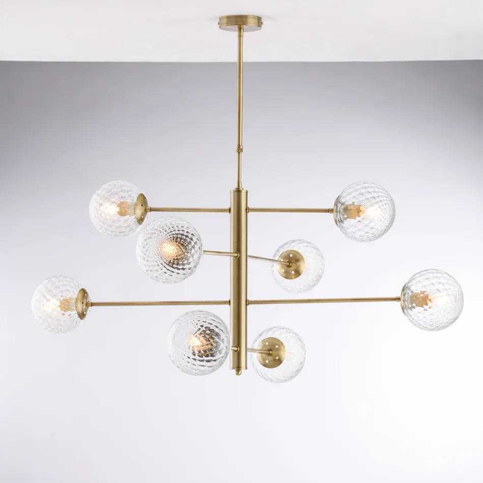 Suspension en fer fabriquée en Italie pour la décoration intérieure - Creta Viadurini