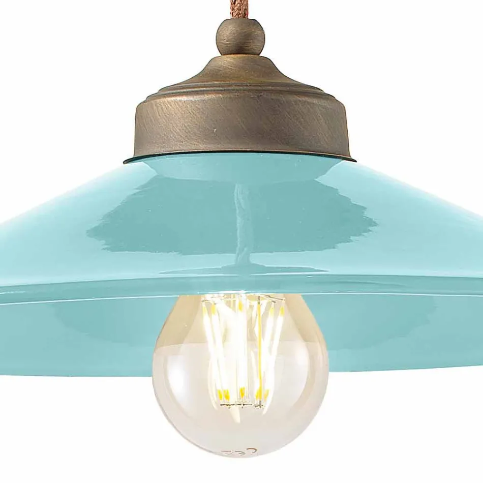 suspension céramique et des bas Britney Ferroluce laiton antique Viadurini