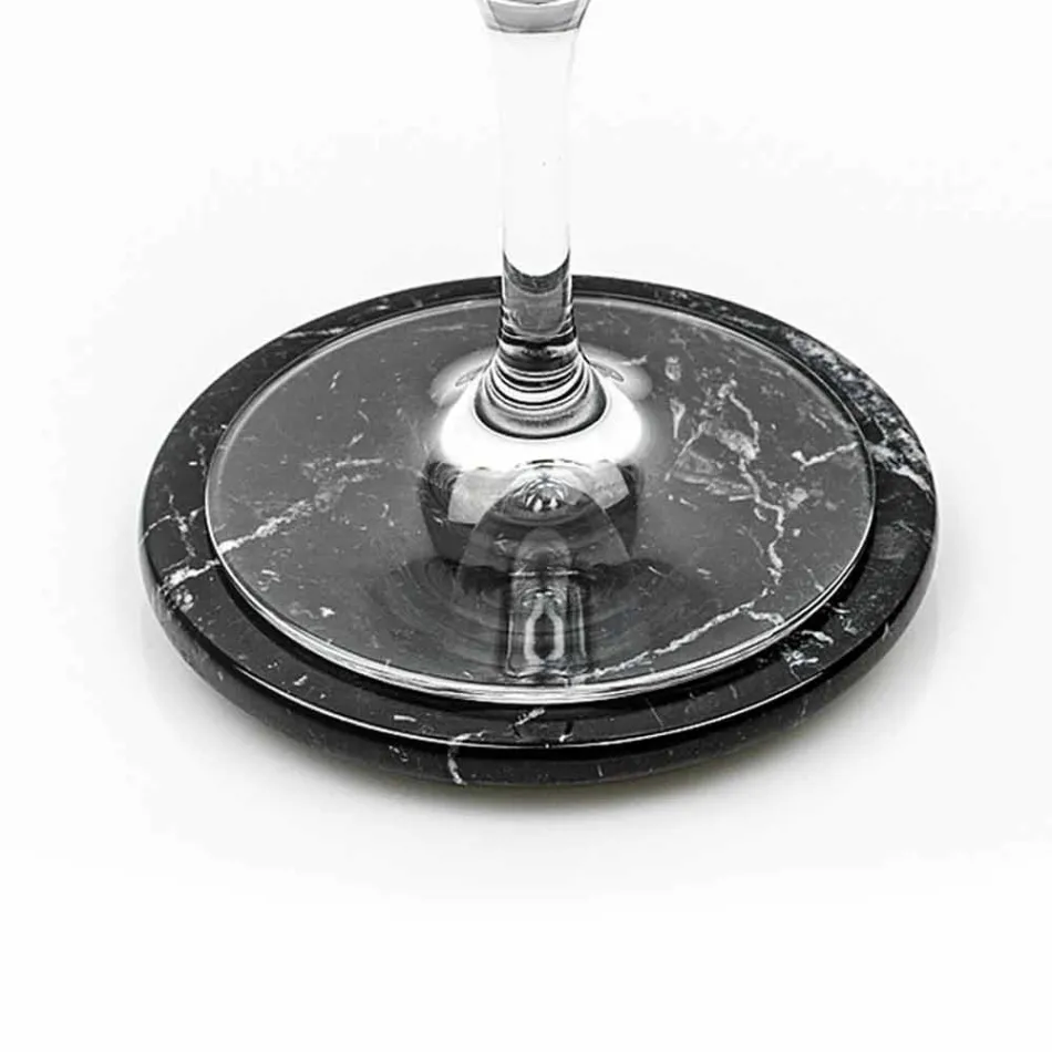 Sous-verres modernes en marbre coloré Made in Italy, 2 pièces - Nessa Viadurini