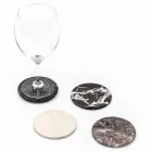 Sous-verres modernes en marbre coloré Made in Italy, 2 pièces - Nessa Viadurini