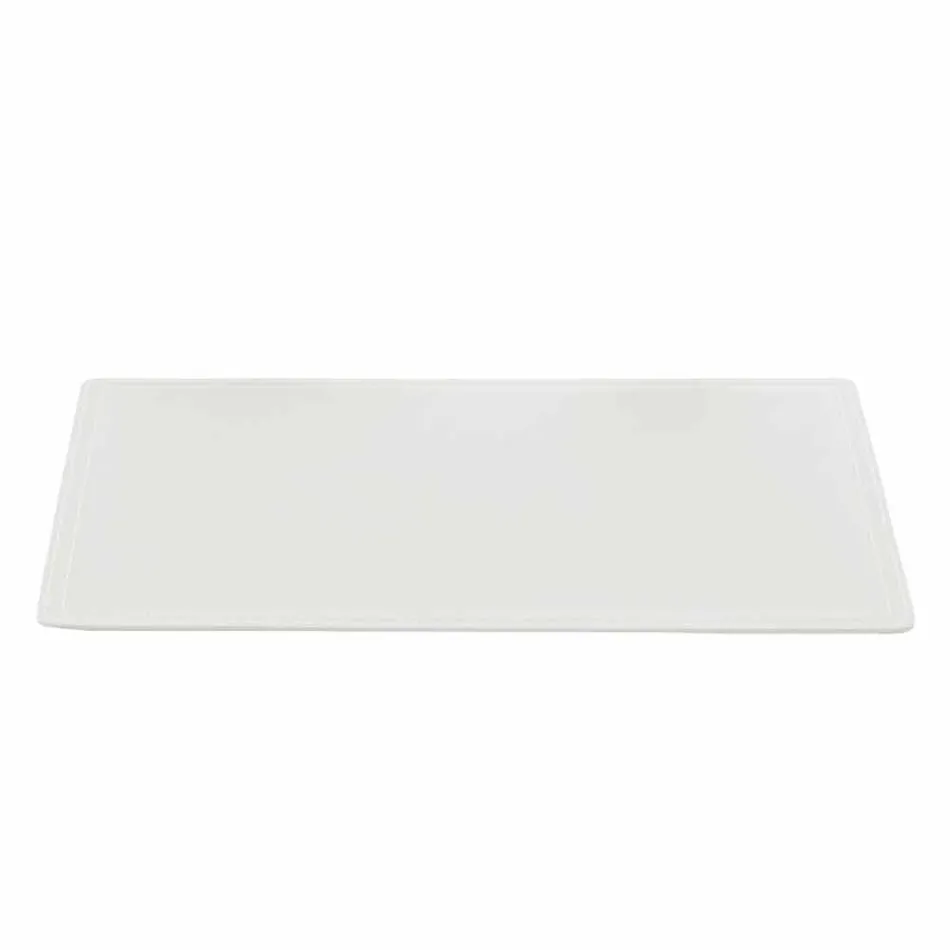 Sous-main en cuir régénéré avec coutures d'arrêt pour stylo Made in Italy - Ascanio Viadurini