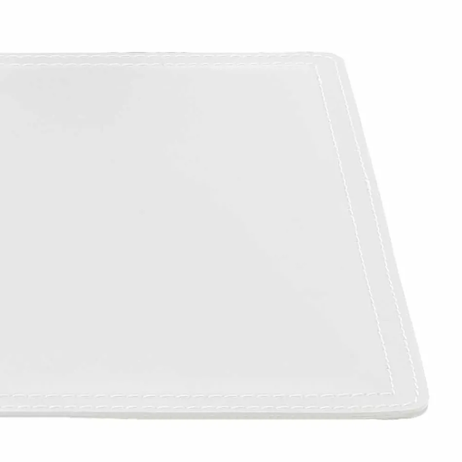 Sous-main en cuir régénéré avec coutures d'arrêt pour stylo Made in Italy - Ascanio Viadurini