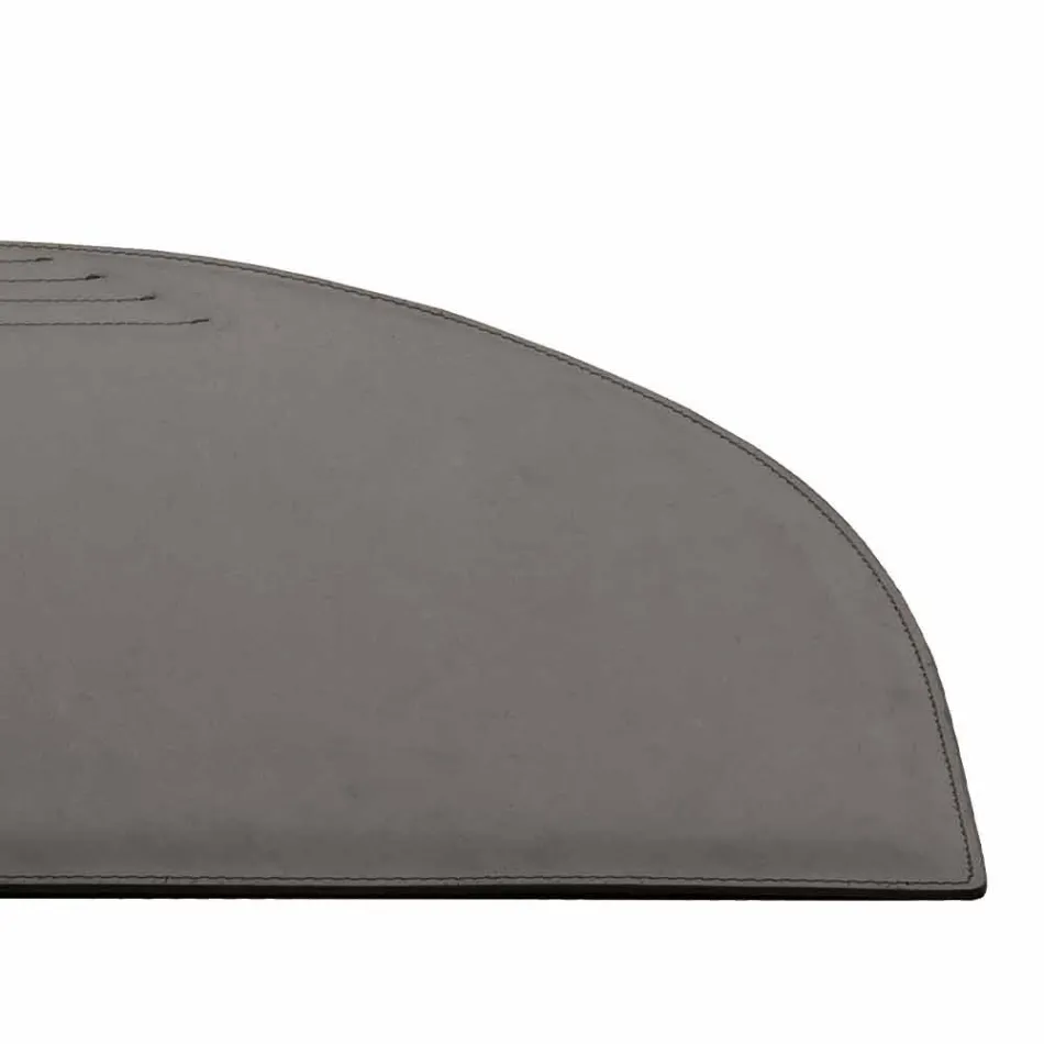 Sous-main en cuir régénéré avec coutures d'arrêt de stylo Made in Italy - Medea Viadurini