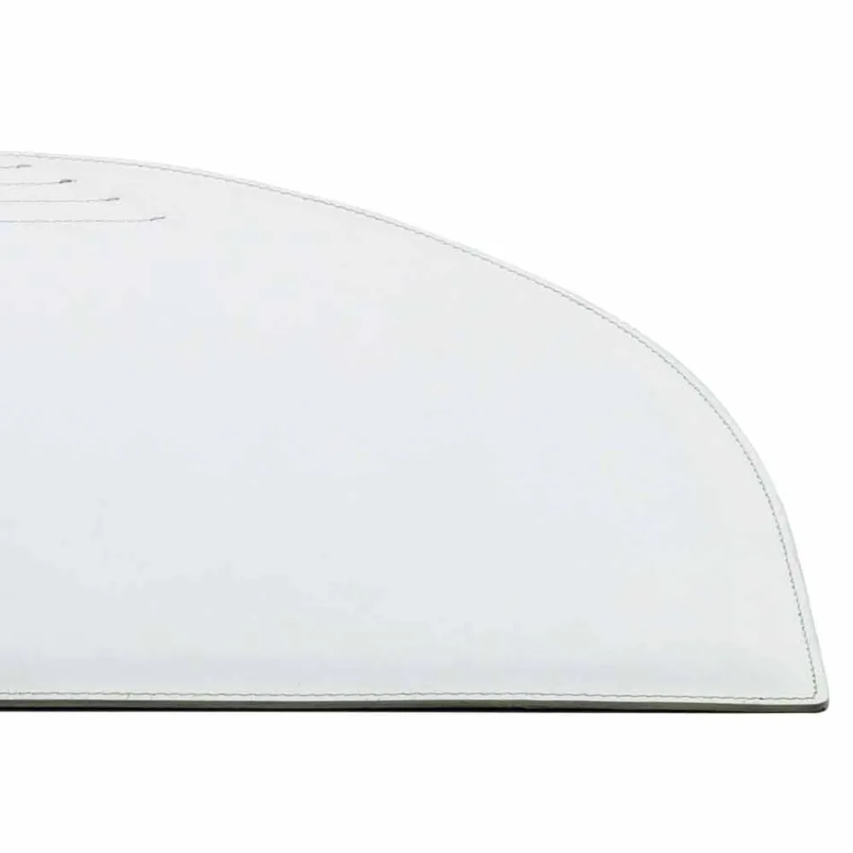 Sous-main en cuir régénéré avec coutures d'arrêt de stylo Made in Italy - Medea Viadurini