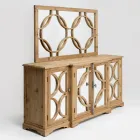 Miroir 156 x 83 cm en pin naturel vieilli - Agosta Viadurini