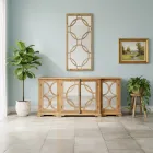 Miroir 156 x 83 cm en pin naturel vieilli - Agosta Viadurini