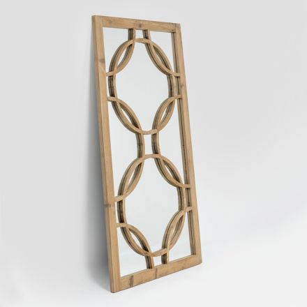 Miroir 156 x 83 cm en pin naturel vieilli - Agosta Viadurini