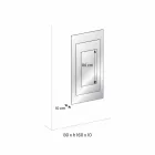 Miroir Mural à Trois Couches et Structure Noire Design Italien - Plaudio Viadurini