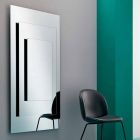 Miroir Mural à Trois Couches et Structure Noire Design Italien - Plaudio Viadurini