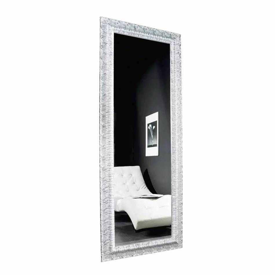 Miroir mural en argent, bois d'or moderne produit en Italie Teodoro Viadurini