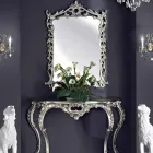 Miroir mural, console en bois et piano fait main en Italie Giacomo Viadurini