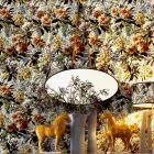 Miroir mural de design moderne Grilli Zarafa en bois d'ébène  Viadurini