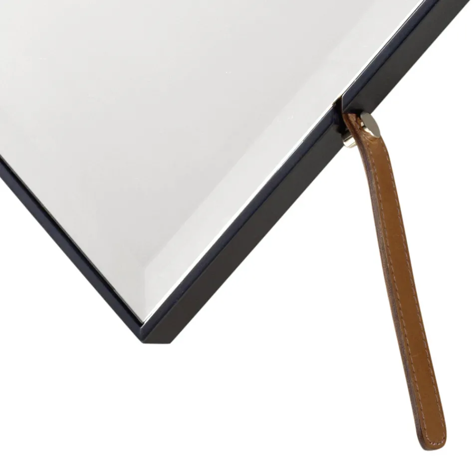 Miroir mural de design moderne Grilli Zarafa en bois d'ébène  Viadurini