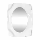 mur miroir lait blanc design moderne Diva, fabriqué en Italie Viadurini