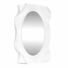 mur miroir lait blanc design moderne Diva, fabriqué en Italie Viadurini