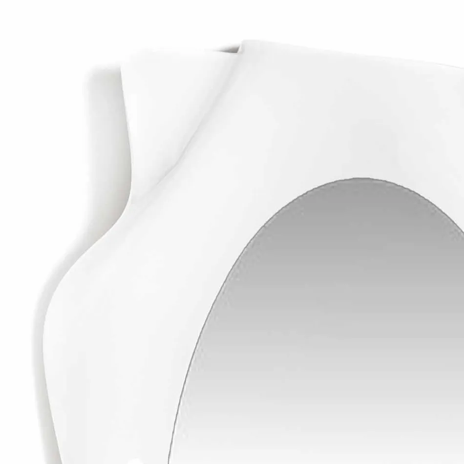 mur miroir lait blanc design moderne Diva, fabriqué en Italie Viadurini