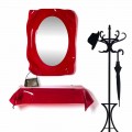 Miroir de design moderne rouge Diva, fait en Italie