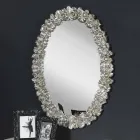 Miroir mural fait main en bois de sapin fabriqué en Italie Filippo Viadurini