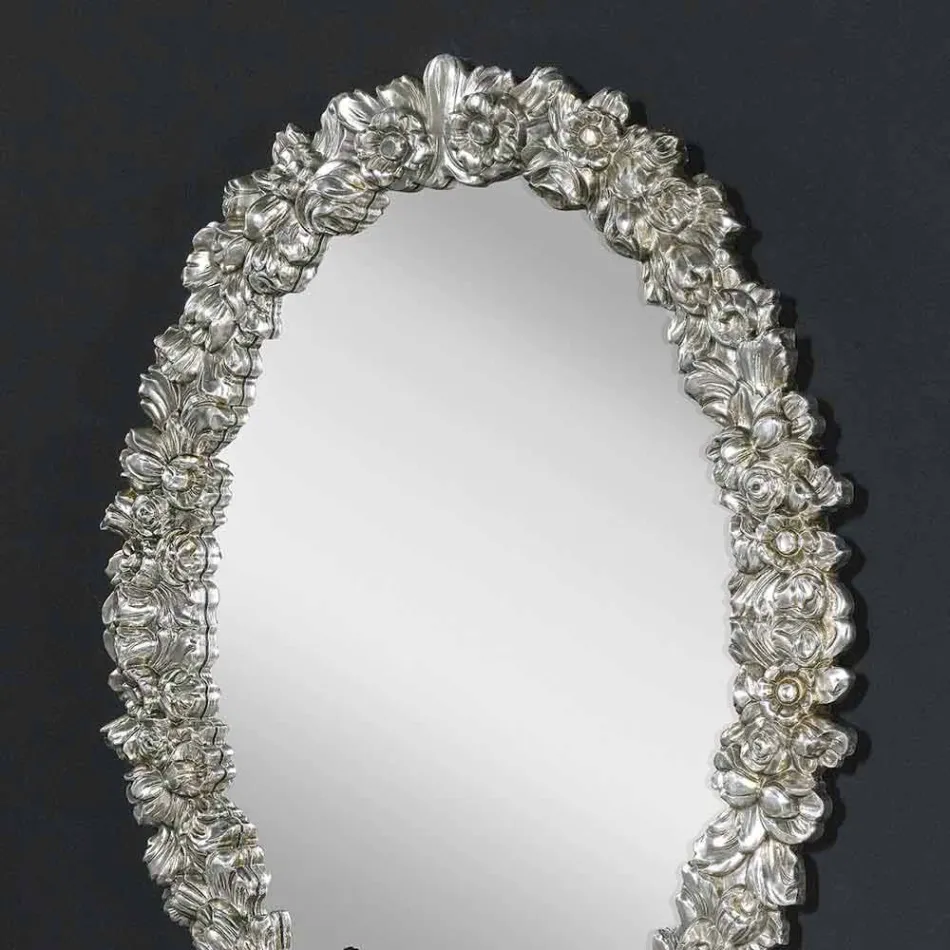 Miroir mural fait main en bois de sapin fabriqué en Italie Filippo Viadurini