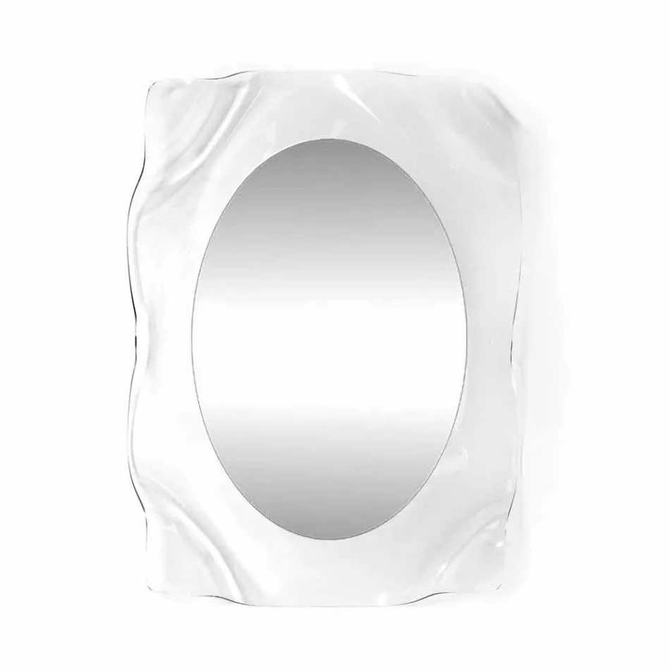 Miroir mural transparent design moderne Diva, fabriqué en Italie Viadurini