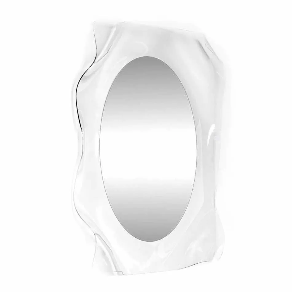 Miroir mural transparent design moderne Diva, fabriqué en Italie Viadurini