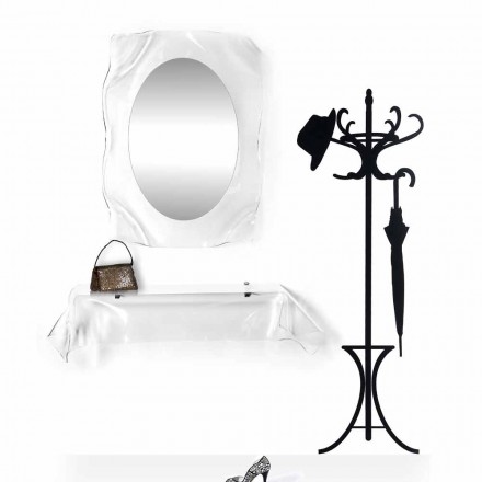 Miroir mural transparent design moderne Diva, fabriqué en Italie Viadurini