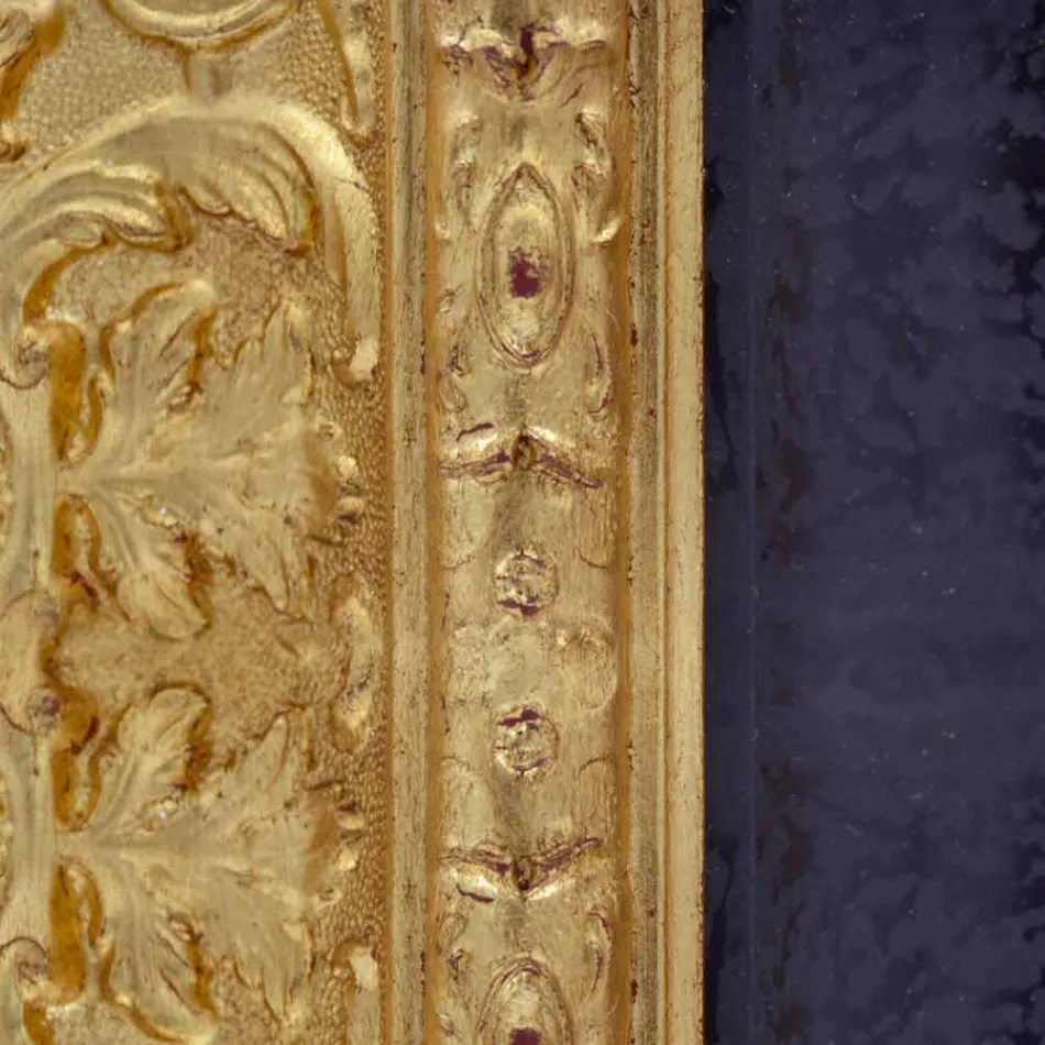 Miroir mural rectangulaire en bois fabriqué en Italie Raphael Viadurini