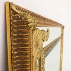 Miroir mural rectangulaire en bois, fabriqué en Italie, Valentino Viadurini