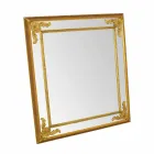 Miroir mural rectangulaire en bois, fabriqué en Italie, Valentino Viadurini
