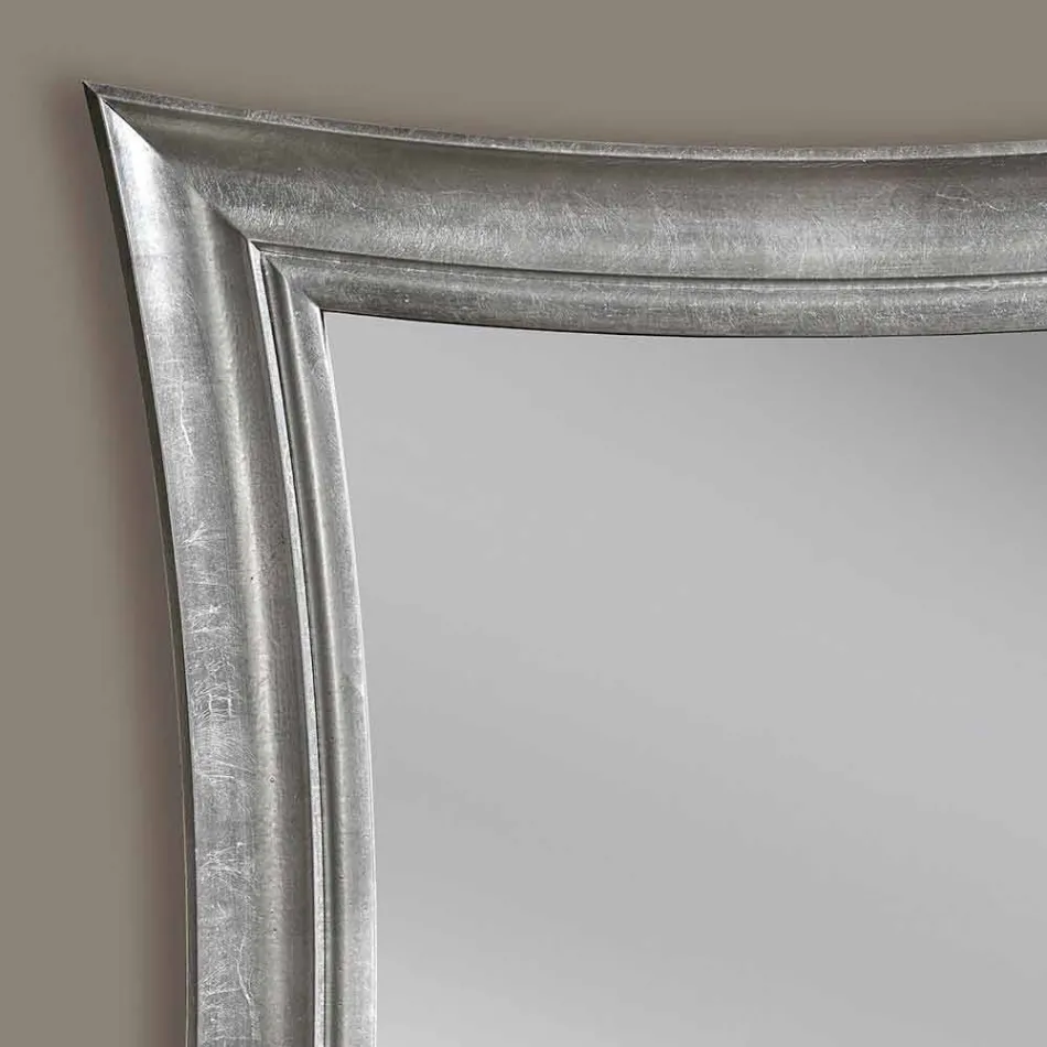 Sandro Miroir mural rectangulaire fait main en bois fabriqué en Italie Viadurini