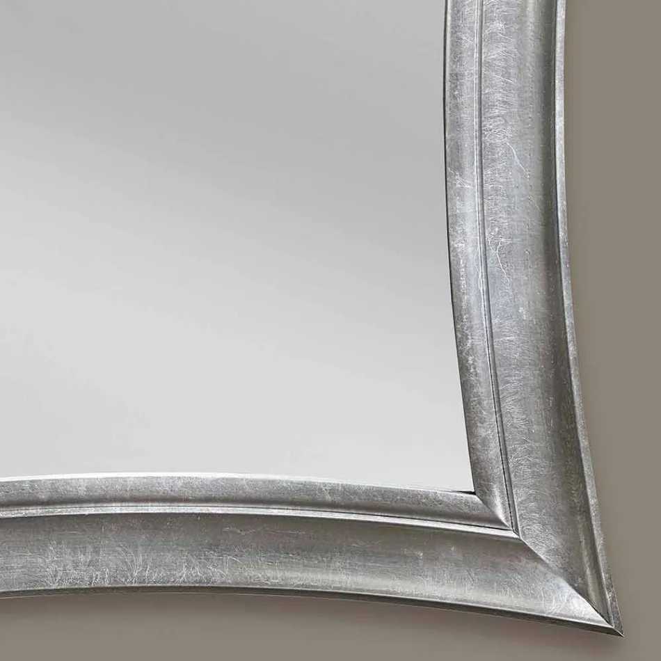 Sandro Miroir mural rectangulaire fait main en bois fabriqué en Italie Viadurini