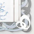 Miroir mural rectangulaire en bois coloré de design moderne - Amalga Viadurini