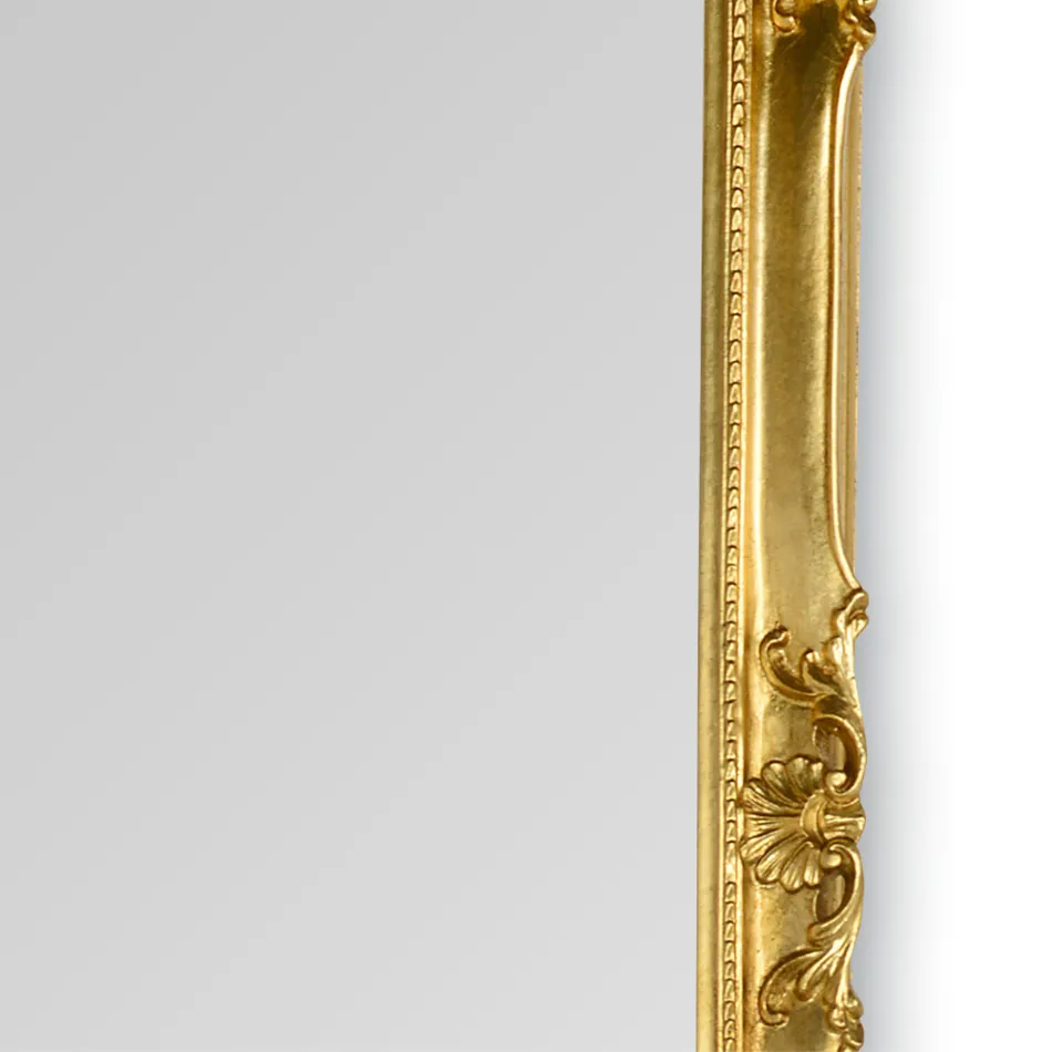 Miroir avec cadre en bois décoré à la main fabriqué en Italie - Venus Viadurini