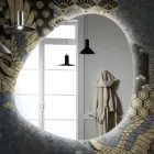 Miroir avec rétroéclairage LED réversible Made in Italy - Talk Viadurini