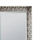 Miroir avec miroir au sol et cadre en feuille d'argent fabriqué en Italie - Roua Viadurini