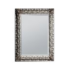 Miroir avec miroir au sol et cadre en feuille d'argent fabriqué en Italie - Roua Viadurini