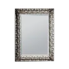 Miroir avec miroir au sol et cadre en feuille d'argent fabriqué en Italie - Roua Viadurini