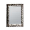 Miroir avec miroir au sol et cadre en feuille d'argent fabriqué en Italie - Roua
