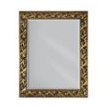 Miroir avec miroir au sol et cadre en feuille d'or fabriqué en Italie - Tane