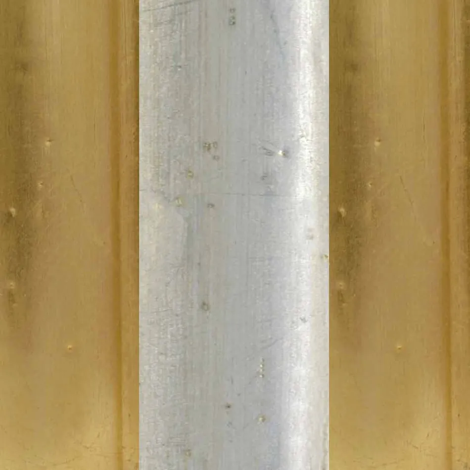 Miroir mural en bois argenté, ivoire et doré fabriqué en Italie Vittorio Viadurini