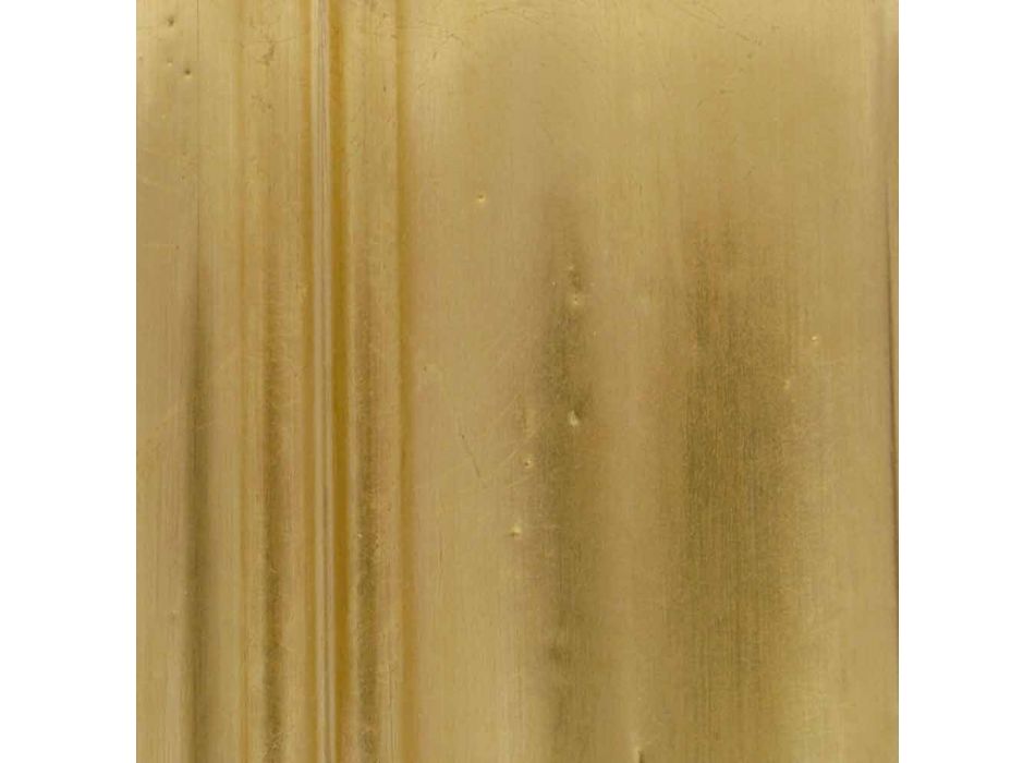Miroir mural argenté, bois doré fabriqué à la main en Italie Alessandro Viadurini