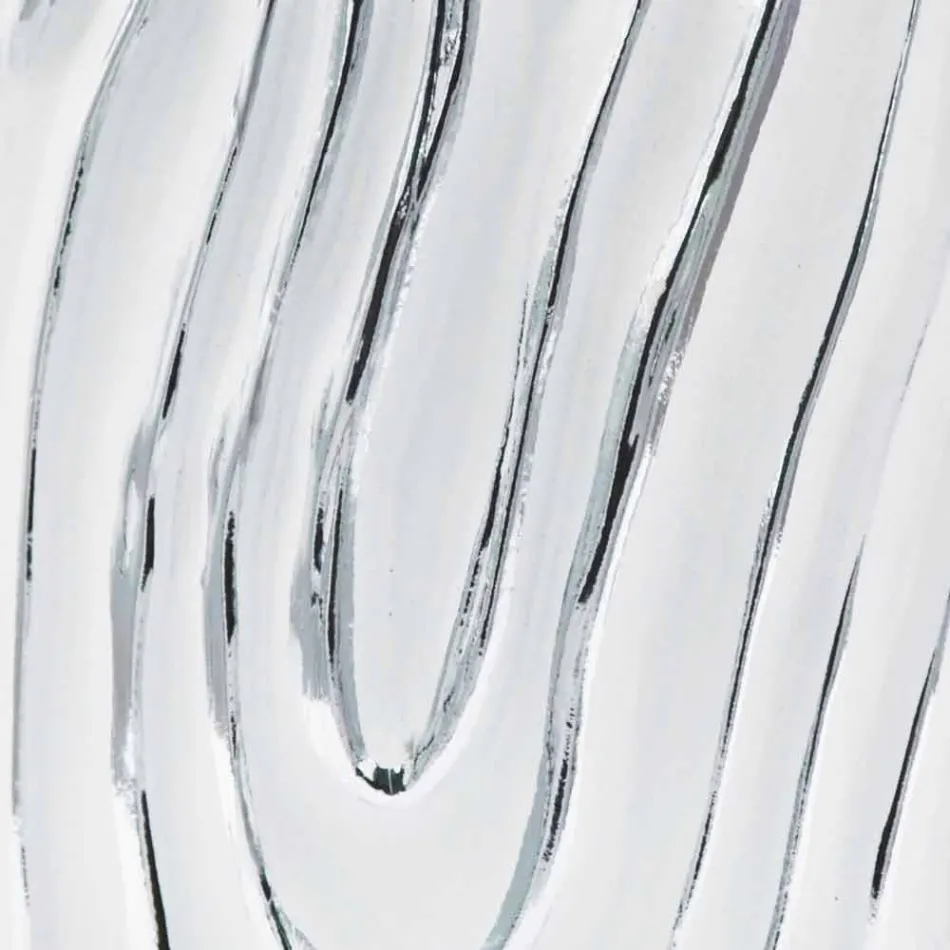 Miroir mural doré, blanc et argent en bois Eugenio fabriqué en Italie Viadurini