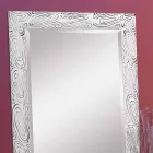 Miroir mural doré, blanc et argent en bois Eugenio fabriqué en Italie Viadurini