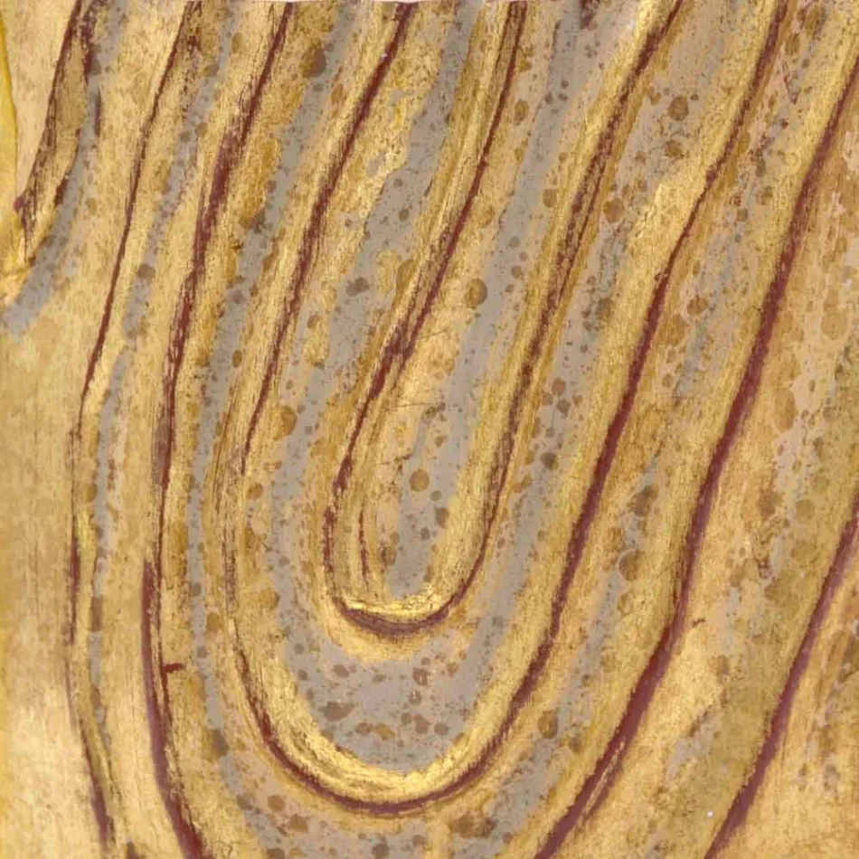 Miroir mural doré, blanc et argent en bois Eugenio fabriqué en Italie Viadurini