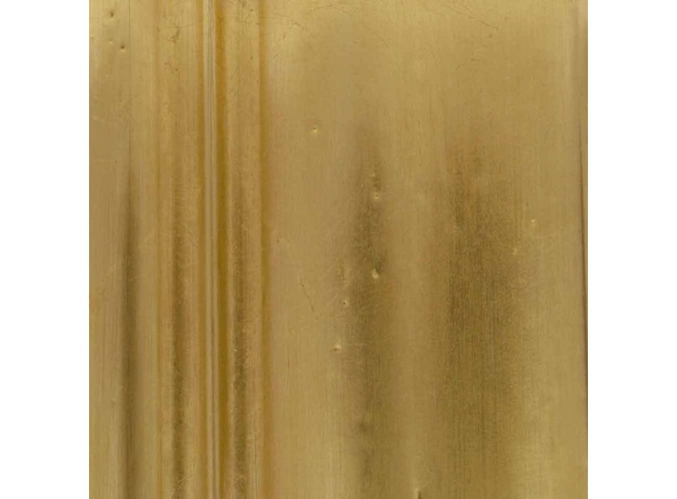Miroir mural en argent et bois doré fabriqué à la main en Italie par Samuele Viadurini